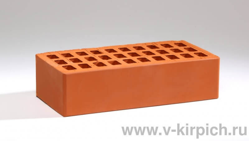 Кирпич лицевой керамический одинарный пустотелый красный М150 ГОСТ 530-2012
